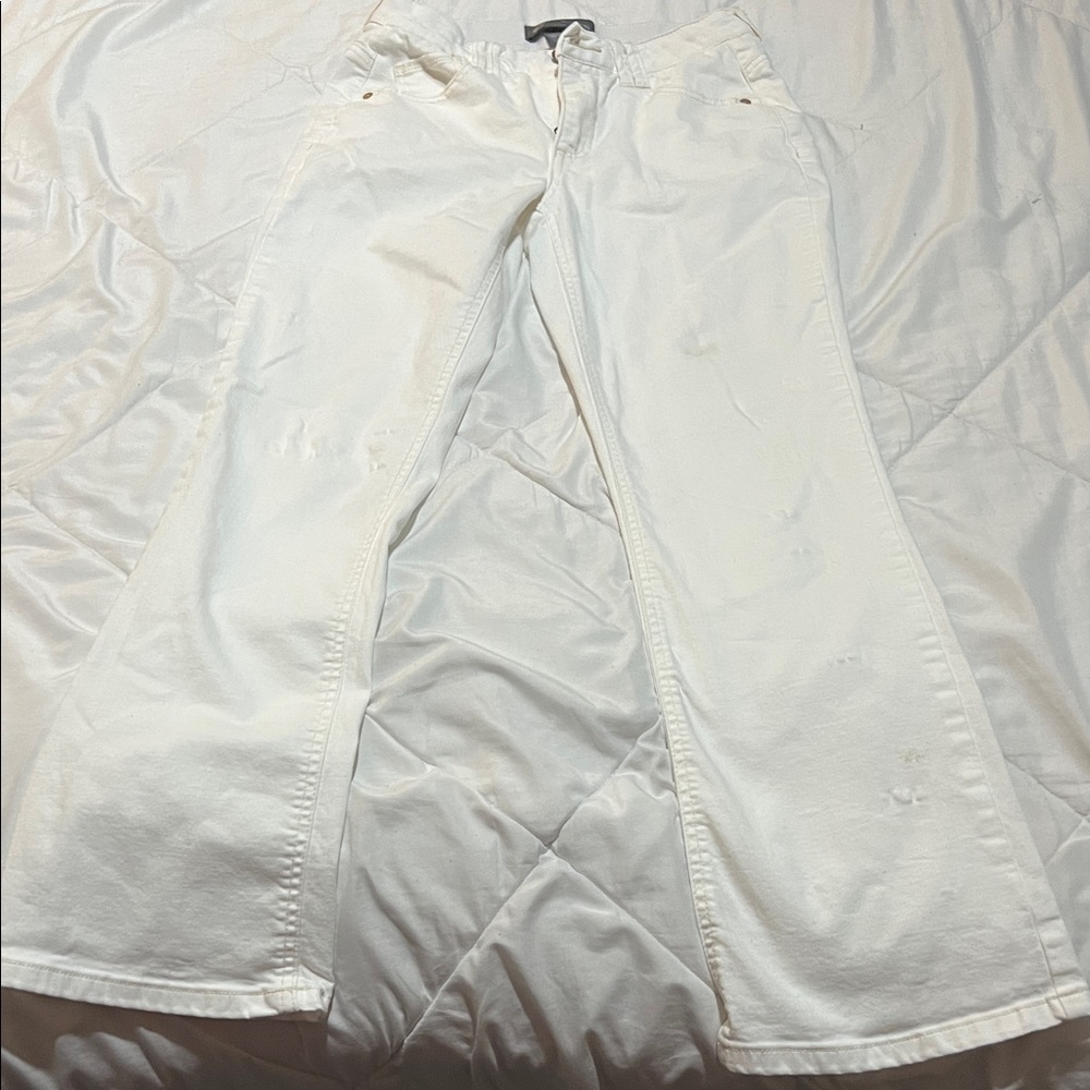 Democracy Cream Wide-Leg Trousers